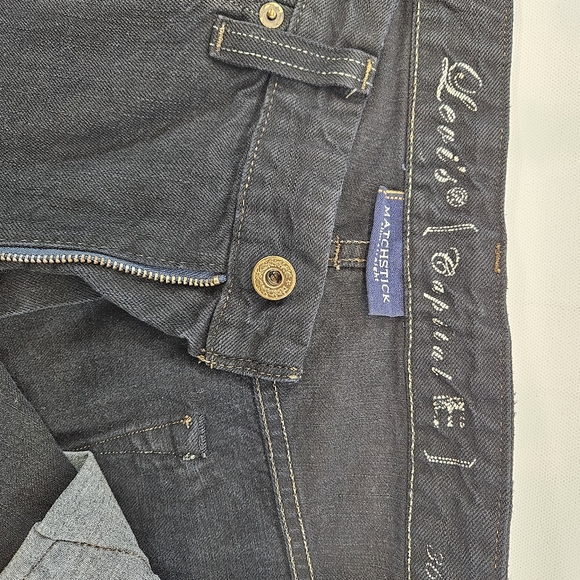 Levis Capital E Matchstick Slim Straight Made in USA Size 36x27 Black Denim - Picture 5 of 8